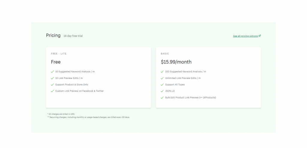 SPO (SEO Product Optimizer) pricing